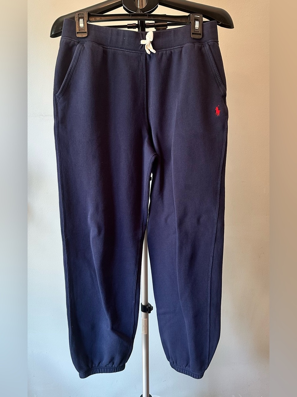 Polo Ralph Lauren Joggers Boys XL 18-20 Navy Fleece Pony Logo Preppy Streetwear